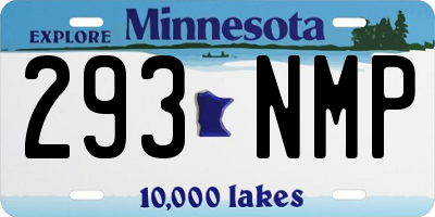 MN license plate 293NMP