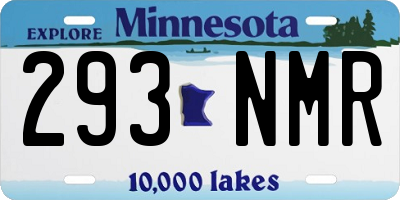 MN license plate 293NMR