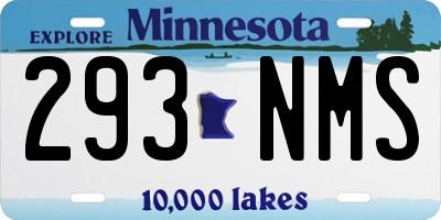 MN license plate 293NMS