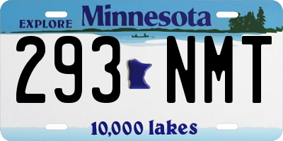 MN license plate 293NMT