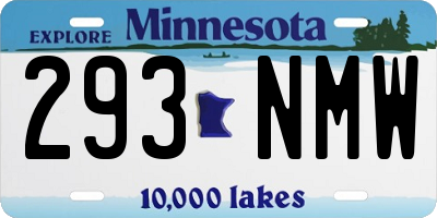MN license plate 293NMW
