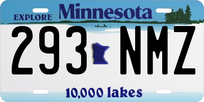 MN license plate 293NMZ