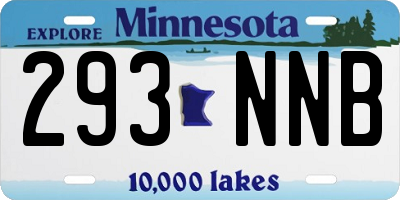 MN license plate 293NNB