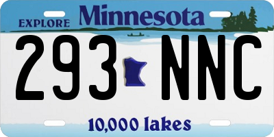 MN license plate 293NNC