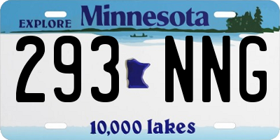MN license plate 293NNG