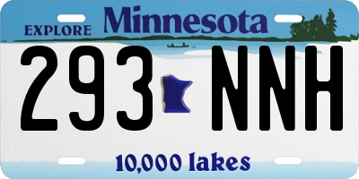 MN license plate 293NNH