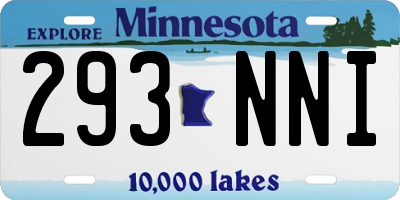 MN license plate 293NNI
