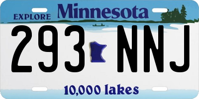 MN license plate 293NNJ