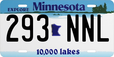 MN license plate 293NNL