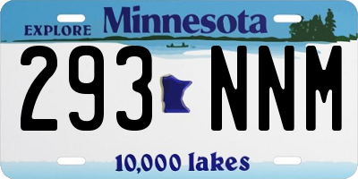 MN license plate 293NNM