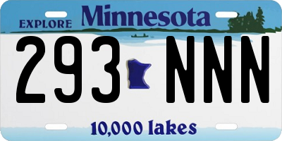 MN license plate 293NNN