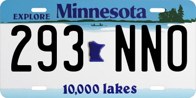 MN license plate 293NNO