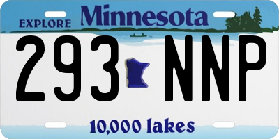 MN license plate 293NNP