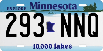 MN license plate 293NNQ