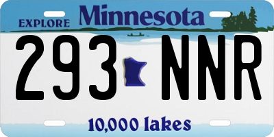 MN license plate 293NNR