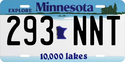 MN license plate 293NNT
