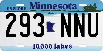 MN license plate 293NNU