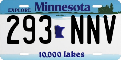 MN license plate 293NNV