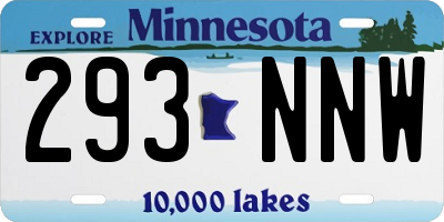 MN license plate 293NNW
