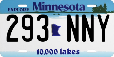 MN license plate 293NNY