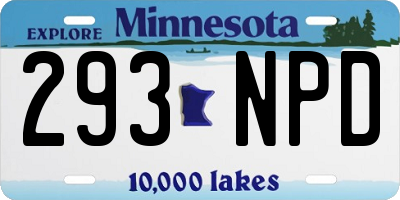 MN license plate 293NPD