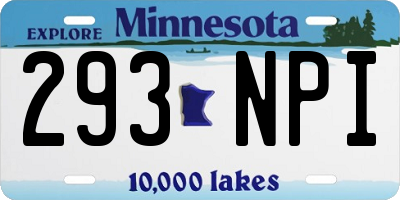MN license plate 293NPI