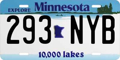 MN license plate 293NYB