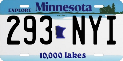 MN license plate 293NYI