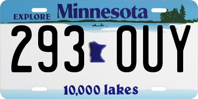 MN license plate 293OUY