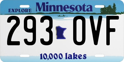 MN license plate 293OVF