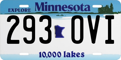 MN license plate 293OVI