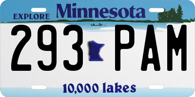 MN license plate 293PAM