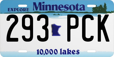 MN license plate 293PCK