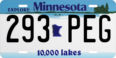 MN license plate 293PEG