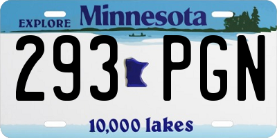 MN license plate 293PGN