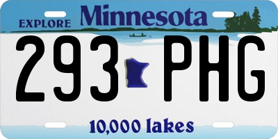 MN license plate 293PHG