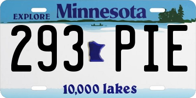 MN license plate 293PIE