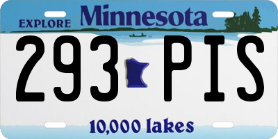 MN license plate 293PIS
