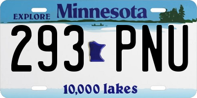 MN license plate 293PNU