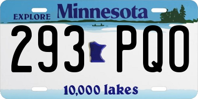 MN license plate 293PQO