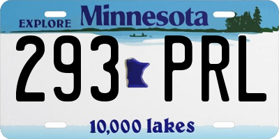 MN license plate 293PRL