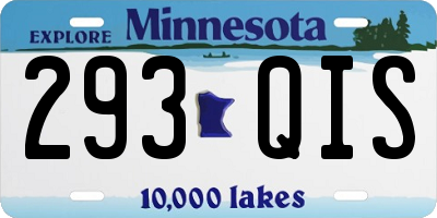 MN license plate 293QIS