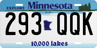 MN license plate 293QQK