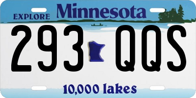 MN license plate 293QQS