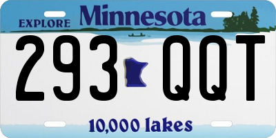 MN license plate 293QQT