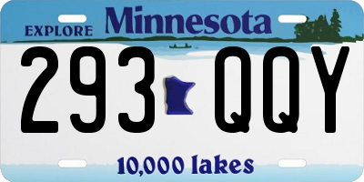 MN license plate 293QQY