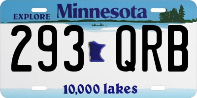 MN license plate 293QRB