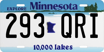 MN license plate 293QRI