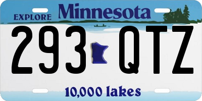 MN license plate 293QTZ