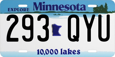 MN license plate 293QYU
